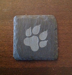 Slate Coaster Paw